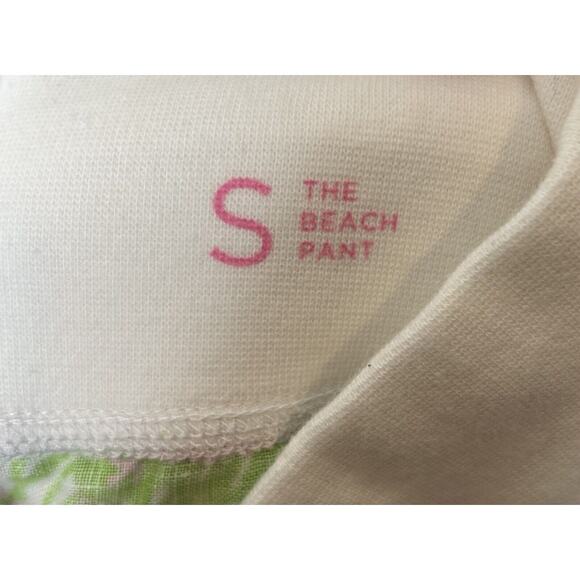 Lilly Pulitzer The Beach Sun Lions green & pink linen pants size S New with Tags - Picture 4 of 5